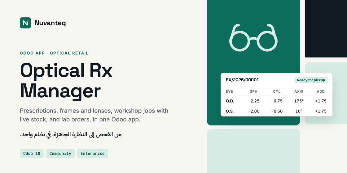 Optical Rx Manager: a prescription record ready for pickup